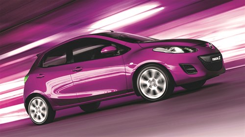 Tinting Vehicle Cars Vans And Automotive - Pink Mazda 2