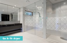 Decorative film shower screen - Window tinting Sunshine Coast